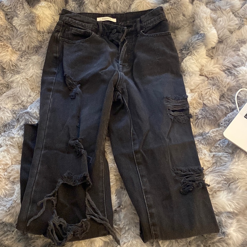 pacsun black ripped jeans